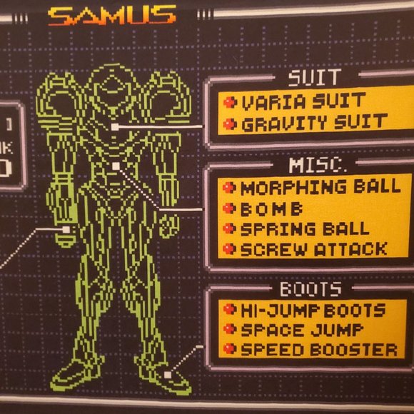 Super Metroid 5 x 1.5 foot tapestry  banner wall flag Super Nintendo Samus Aran - Picture 5 of 11